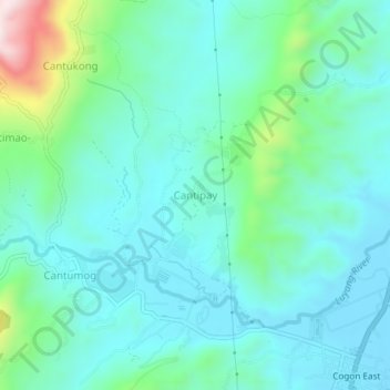 Mappa topografica Cantipay, altitudine, rilievo