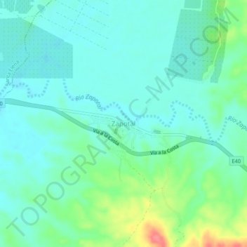 Mappa topografica Zapotal, altitudine, rilievo