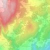Mappa topografica Cerqueira, altitudine, rilievo