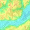 Mappa topografica Arcy, altitudine, rilievo