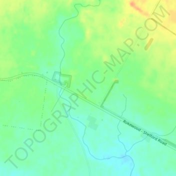 Mappa topografica Warrambine, altitudine, rilievo