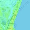 Mappa topografica Tiruvottiyur, altitudine, rilievo