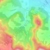 Mappa topografica La Cride, altitudine, rilievo