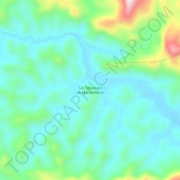 Mappa topografica São Sebastião do Monte Verde, altitudine, rilievo