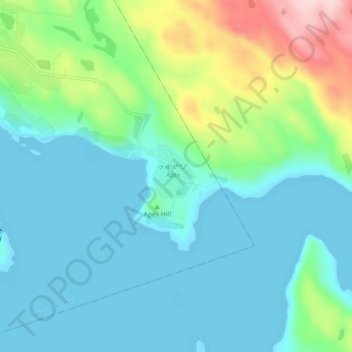 Mappa topografica Apex, altitudine, rilievo