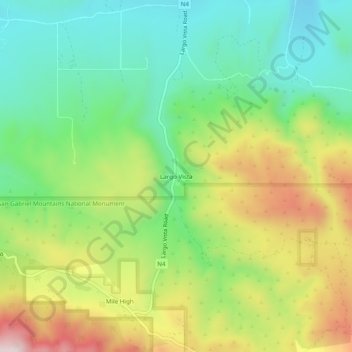 Mappa topografica Largo Vista, altitudine, rilievo