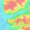 Mappa topografica Saugeon, altitudine, rilievo