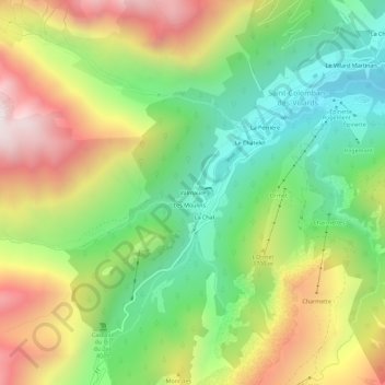 Mappa topografica Valmaure, altitudine, rilievo