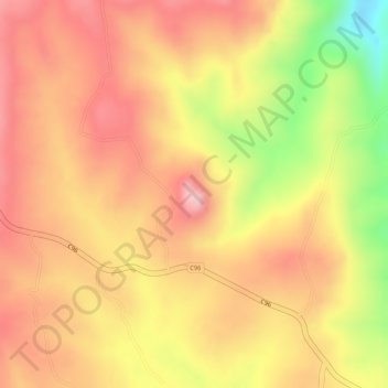 Mappa topografica Nzambani Rock, altitudine, rilievo