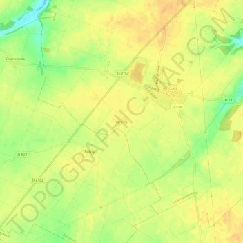 Mappa topografica Verrine, altitudine, rilievo