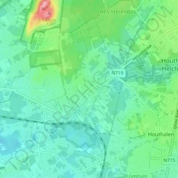 Mappa topografica Lillo, altitudine, rilievo