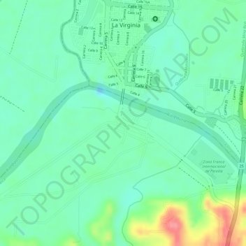 Mappa topografica Caimalito, altitudine, rilievo