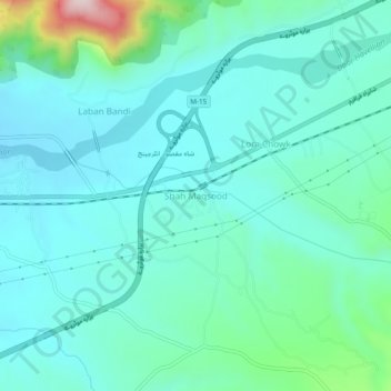 Mappa topografica Shah Maqsood, altitudine, rilievo