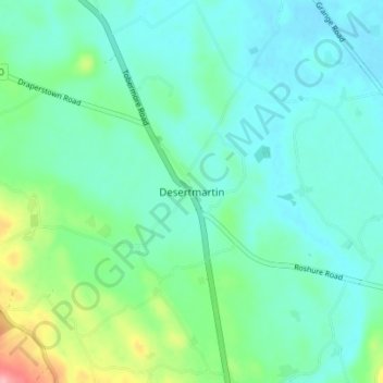 Mappa topografica Desertmartin, altitudine, rilievo