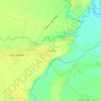 Mappa topografica Camarag, altitudine, rilievo