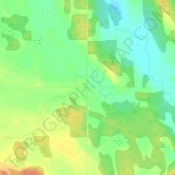 Mappa topografica Kevisville, altitudine, rilievo