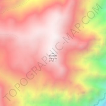 Mappa topografica Barton Heights, altitudine, rilievo
