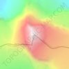 Mappa topografica Mount Columbia, altitudine, rilievo