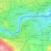 Mappa topografica Hebburn, altitudine, rilievo