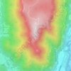 Mappa topografica Monte Cimone, altitudine, rilievo