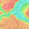 Mappa topografica Viry-Châtillon, altitudine, rilievo