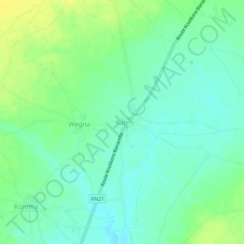 Mappa topografica Kale, altitudine, rilievo