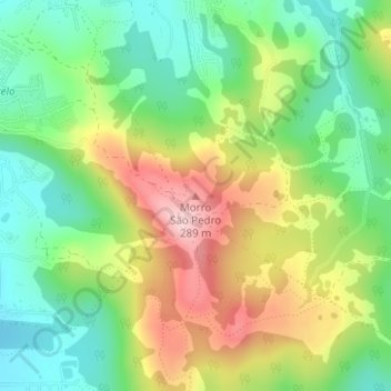 Mappa topografica Morro São Pedro, altitudine, rilievo