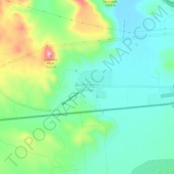 Mappa topografica Jacumba Hot Springs, altitudine, rilievo