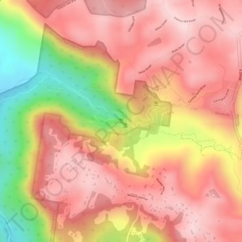 Mappa topografica Kondalilla Falls, altitudine, rilievo