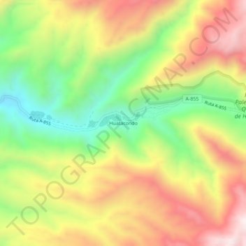 Mappa topografica Huatacondo, altitudine, rilievo