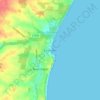 Mappa topografica Courtown, altitudine, rilievo