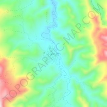 Mappa topografica Quirusillas, altitudine, rilievo