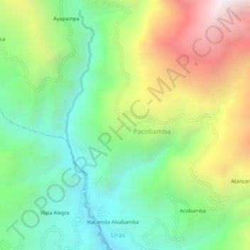 Mappa topografica Choccacancha, altitudine, rilievo