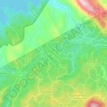 Mappa topografica Kanchiyar, altitudine, rilievo