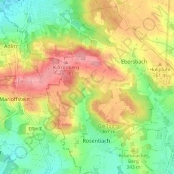 Mappa topografica Wellucken, altitudine, rilievo