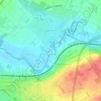 Mappa topografica Im Kalk, altitudine, rilievo