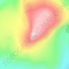 Mappa topografica Valhaltinde, altitudine, rilievo