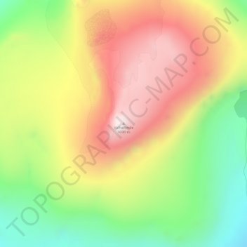 Mappa topografica Valhaltinde, altitudine, rilievo