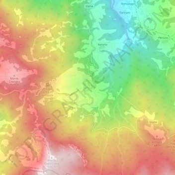 Mappa topografica Selva, altitudine, rilievo