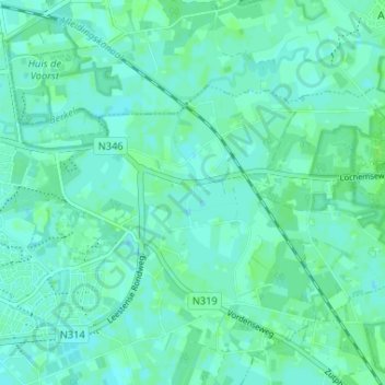 Mappa topografica Warken, altitudine, rilievo