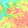 Mappa topografica Kergallo, altitudine, rilievo