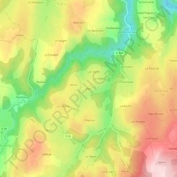 Mappa topografica Biez, altitudine, rilievo