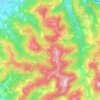 Mappa topografica Botinaccio, altitudine, rilievo