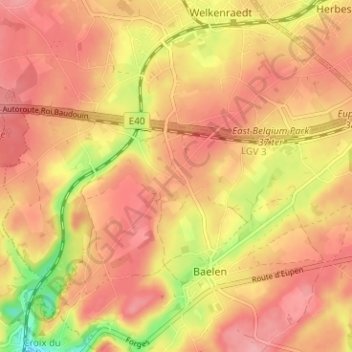 Mappa topografica Heggen, altitudine, rilievo