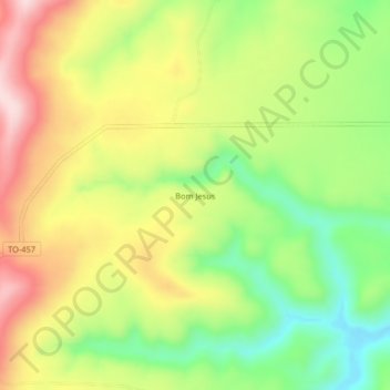 Mappa topografica Bom Jesus, altitudine, rilievo