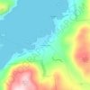 Mappa topografica Huletts Landing, altitudine, rilievo
