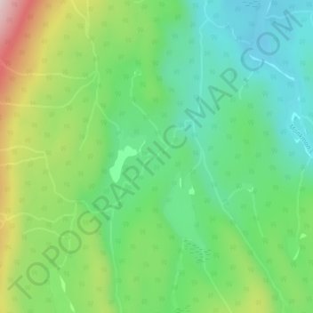 Mappa topografica Horsetail Falls, altitudine, rilievo