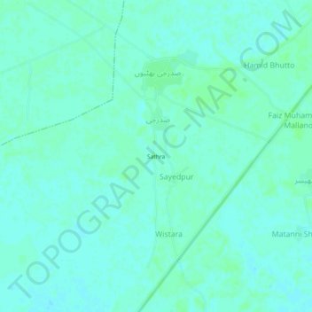 Mappa topografica Sathra, altitudine, rilievo