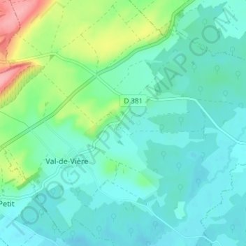 Mappa topografica Rosay, altitudine, rilievo