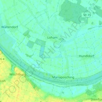 Mappa topografica Fahrndorf, altitudine, rilievo